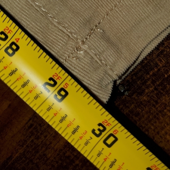 Khaki corduroy slim cut pants Size 16 Mid rise NEW - Picture 4 of 10
